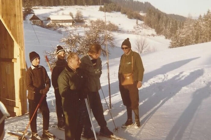 Das Lifthäuschen am Sagerberg mit Michael Petschnigs Vater als Liftwart.