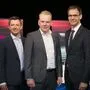 Die Vorarlberger Spitzenkandidaten: Neos-Landessprecherin Sabine Scheffknecht, SPÖ-Chef Martin Staudinger, FPÖ-Chef Christof Bitschi, Landeshauptmann Markus Wallner (ÖVP) und Grünen Chef Johannes Rauch