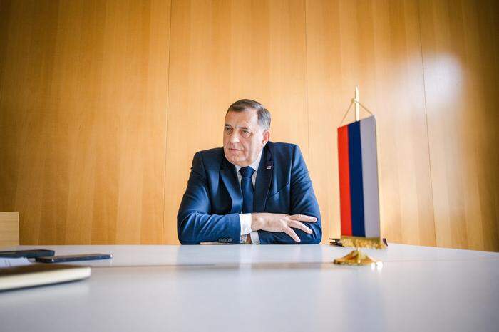 Milorad Dodik beim Interview mit der Kleinen Zeitung