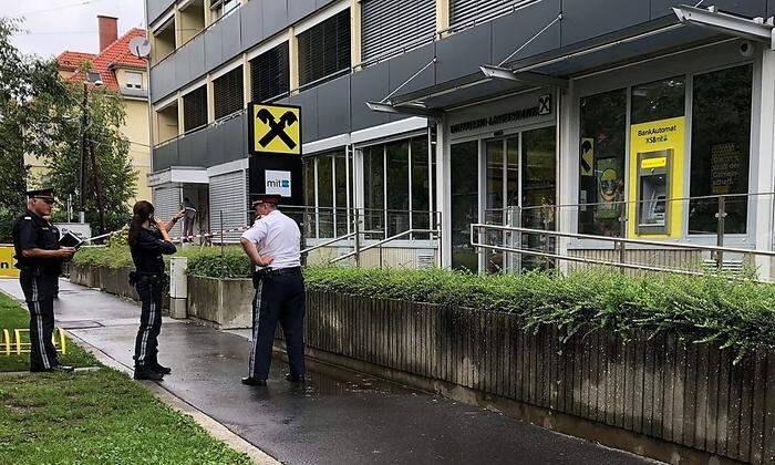 Die überfallene Bankfiliale in Graz-Geidorf