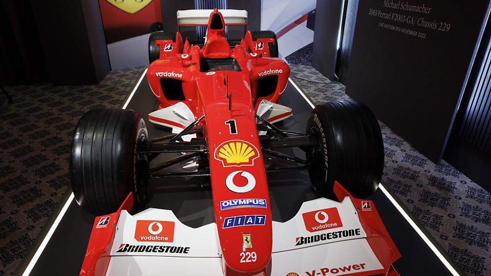 Viel wert: Schumachers Bolide aus dem Jahr 2003 