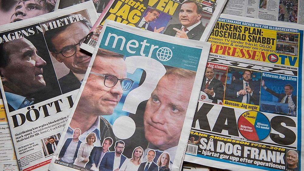 Schwedens Medien über das Patt am Tag nach der Wahl 