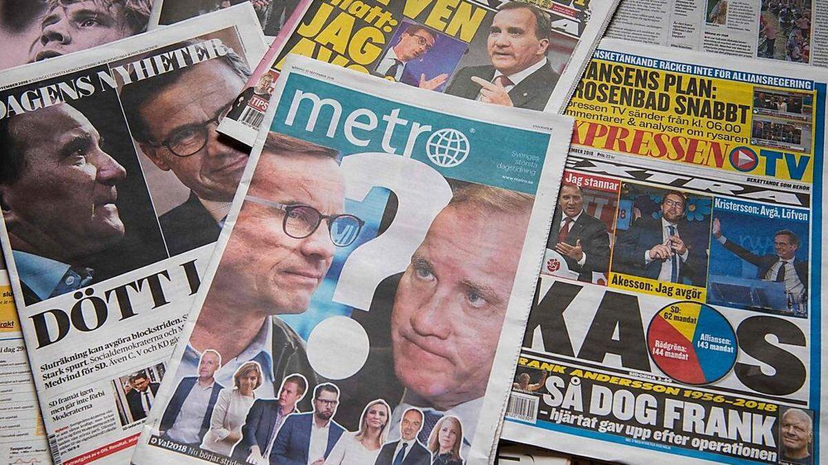Schwedens Medien über das Patt am Tag nach der Wahl 