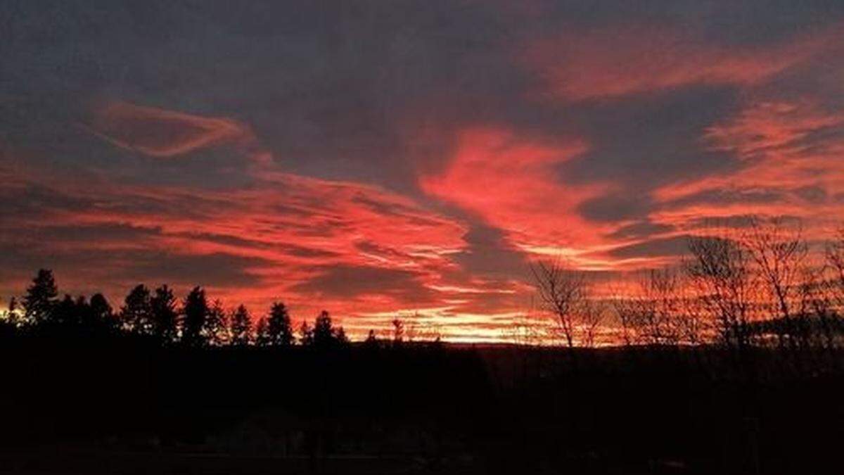 Impression vom Sonnenuntergang in der Oststeiermark