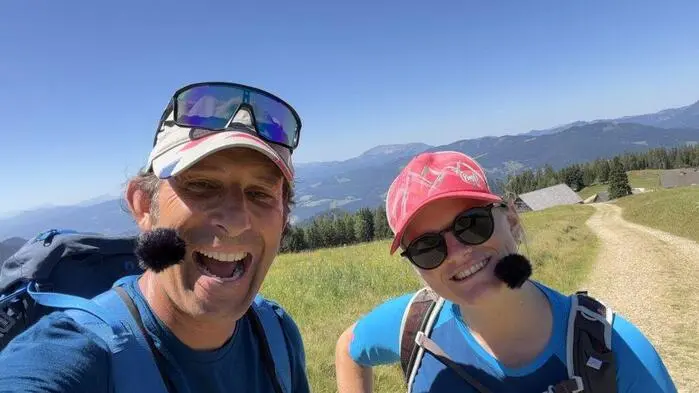 Tom Walek und Caro Fux wanderten auf die Ganzalm 