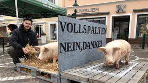 Immer wieder gibt es Protest gegen Vollspaltenböden in der Schweinehaltung