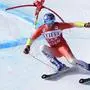 Switzerland's Marco Odermatt competes during a men's World Cup giant slalom skiing race, Saturday, March 2, 2024, in Aspen, Colo. (AP Photo/Robert F. Bukaty)