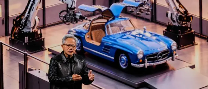 Nvidia-Boss Jensen Huang zu Gast bei Mercedes in Berlin