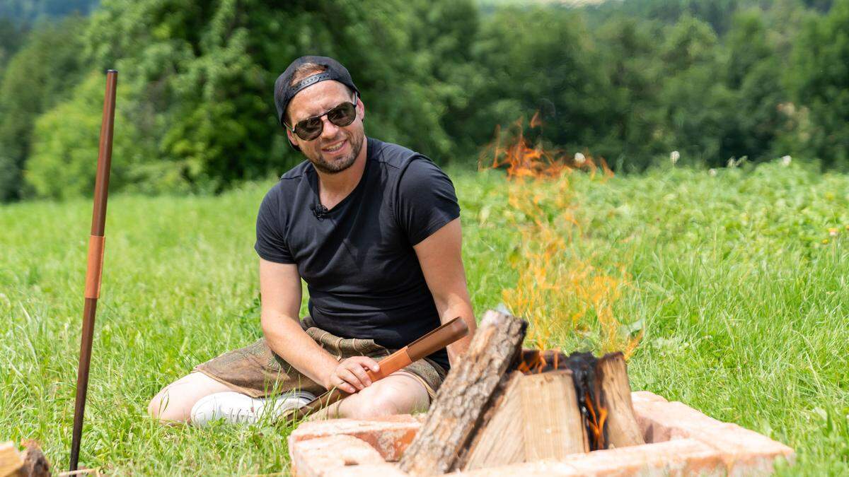 Die Feuerstelle aus Backsteinen ist leicht gebaut, solide und lässt sich zudem leicht wieder abbauen.