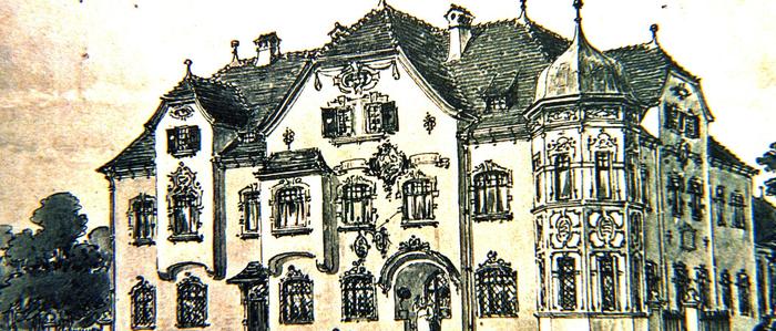 Da war das Gebäude noch der „Feldkirchner Hof“. Ein Bild aus der Zeit um 1912