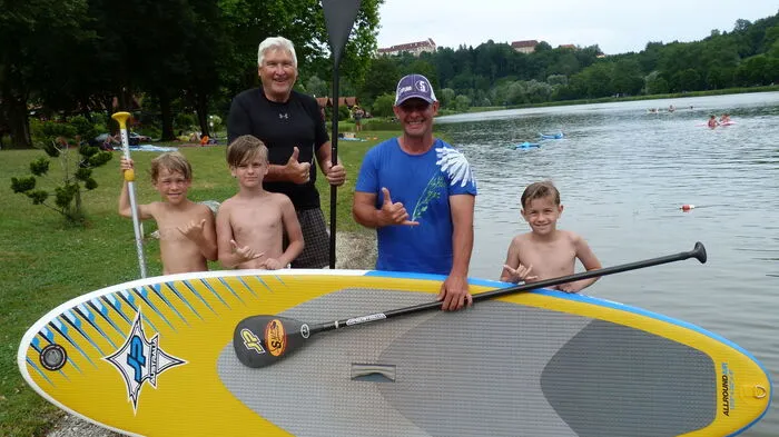 Günther Mossier und seine Freunde vom Sulmsee: Fotos vom Stand Up Paddling zum Durchklicken...