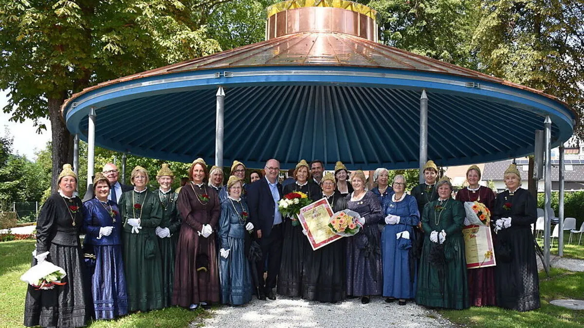 Der Pavillon befindet sich im Bürgerlustpark in Völkermarkt