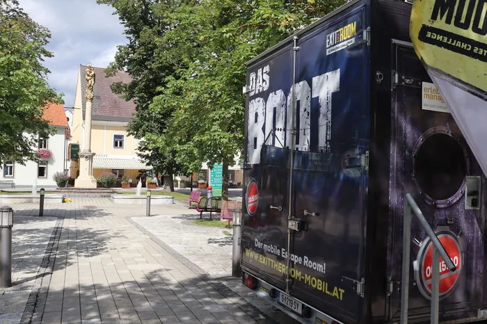 So sieht der Container von außen aus.