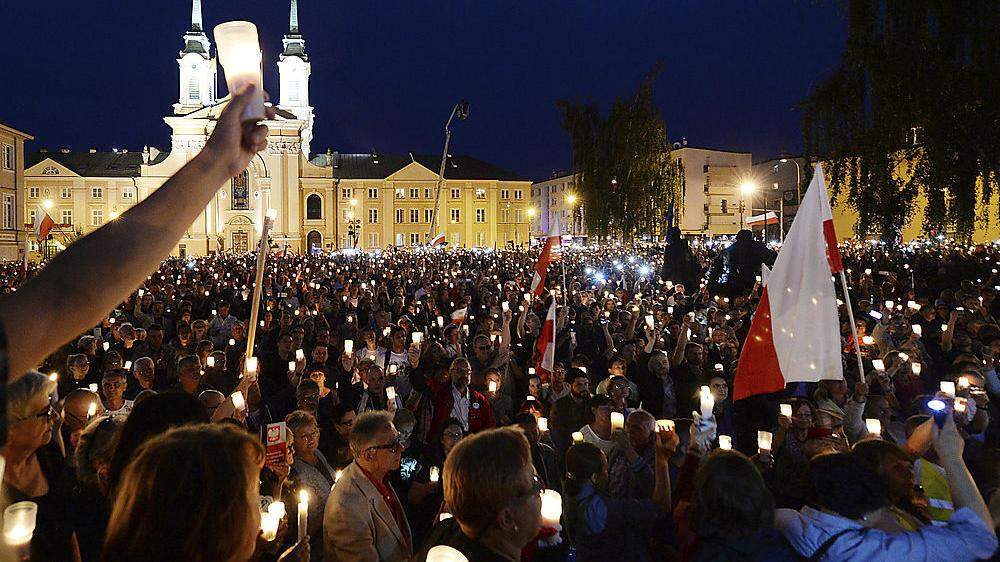 Protest in Warschau gegen Justizreform