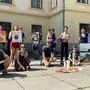 Die Gruppe machte sich am Samstag auf den Weg in Richtung Wien