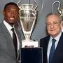 David Alaba mit Vereinspräsident Florentino Perez