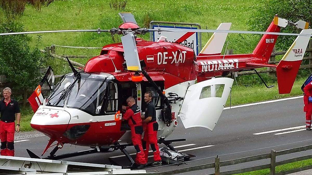 RK 1 flog die Verletzte Oberkärntnerin ins LKH Villach