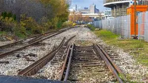 Removing  Rails  Old  Tracks  Railroad  Demolition  Site xkwx 2021,  Balkans,  Belgrade,  Europe,  Serbia,  autumn,  capital,  city,  day,  demolition,  fall,  line,  metal,  old,  rail,  railroad,  rails,  railway,  remove,  removed,  removing,  rust,  site,  steel,  structure,  suspension,  track,  tracks,  transport,  transportation,  urban