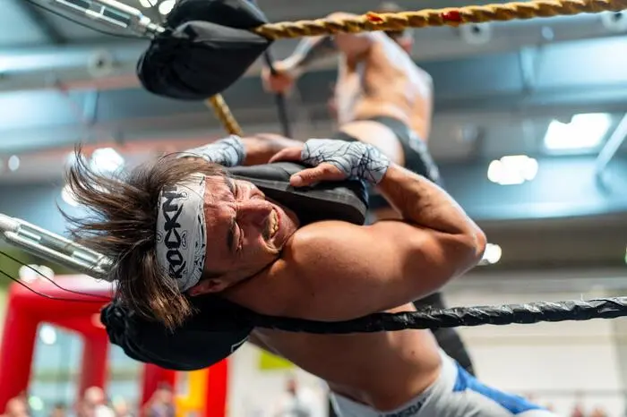 Halle A Die Wrestler bieten jeden Tag eine mitreißende Show