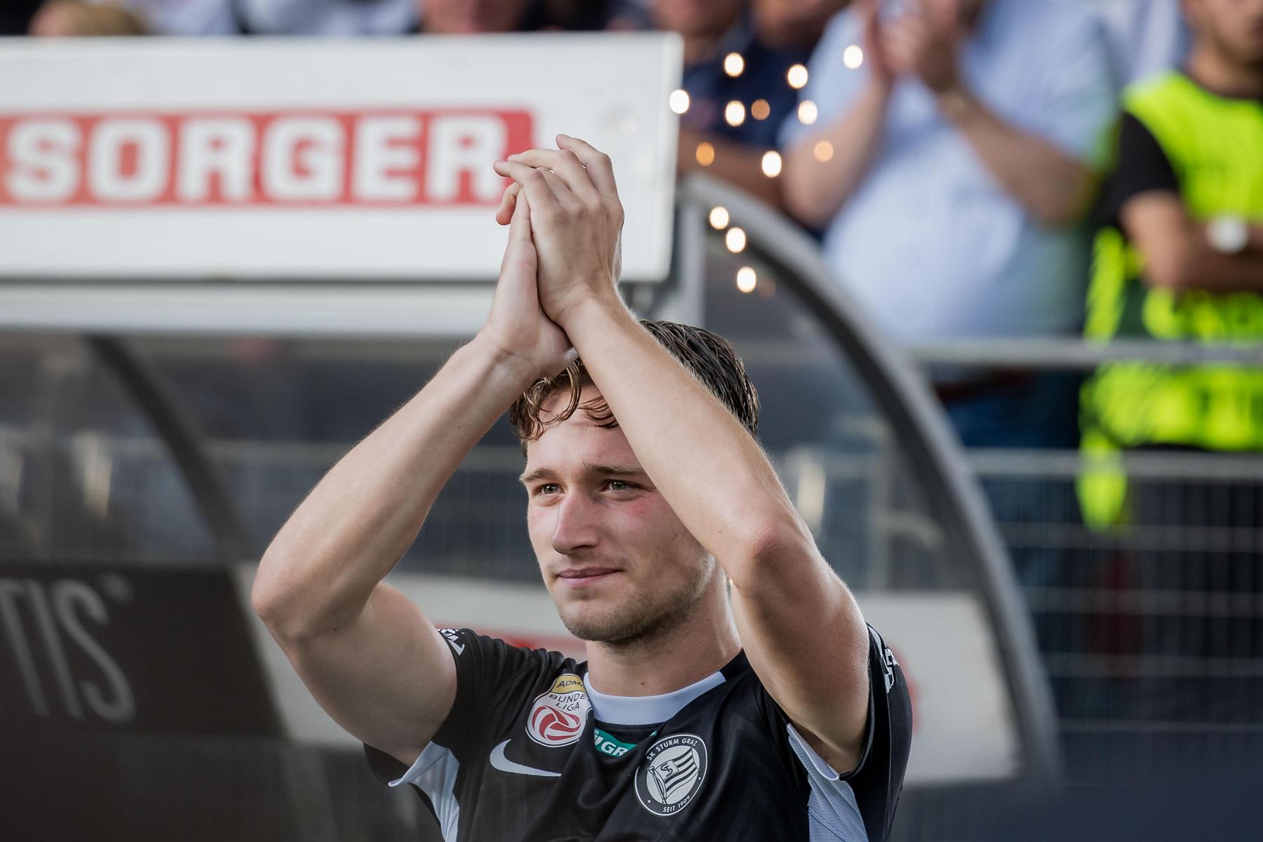 Nicht im Derby-Kader: Auch HSV soll an Sturms William Böving dran sein