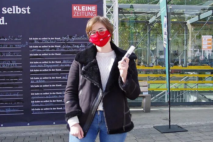 Das junge, freundliche Marketing-Team der Kleinen Zeitung kam bei den Besuchern sehr gut an.