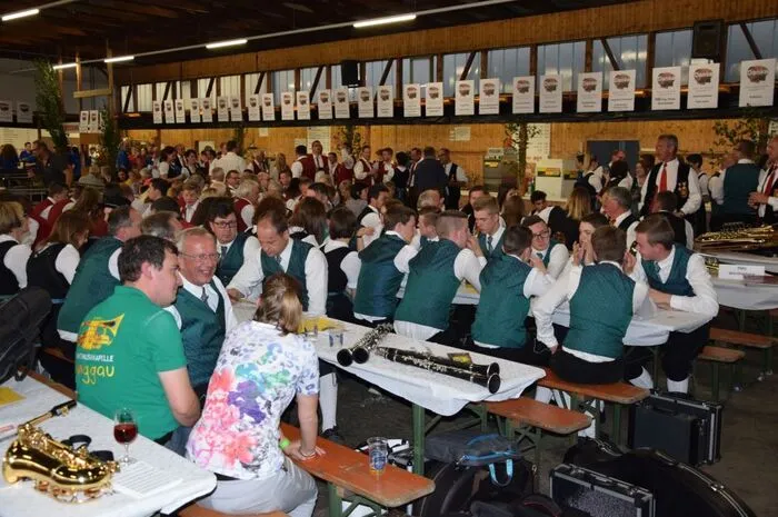 Kapellen aus Schölbing, Unterrohr, Eichberg, Wörterberg aus dem Burgenland und Zöbern aus Niederösterreich zogen in die Festhalle ein.