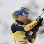 Magdalena Neuner im Jahr 2012, als sie den Gesamtweltcup gewann