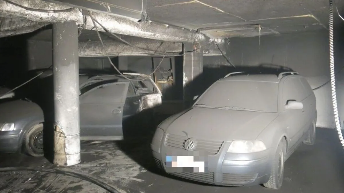 Der Brand brach in einer Tiefgarage aus