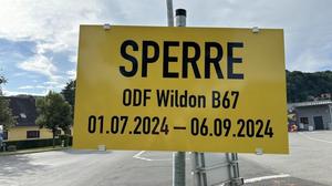 Die Ortsdurchfahrt Wildon ist ab 1. Juli in Fahrtrichtung Norden weitgehend gesperrt