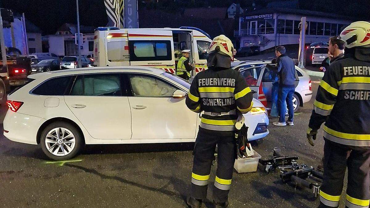 Die Feuerwehr Scheifling war mit neun Einsatzkräften an der Unfallstelle