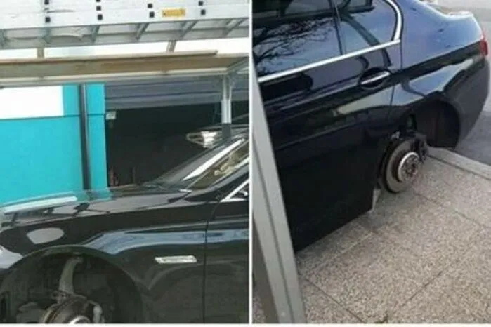 Top 6: Besuch von frechen Dieben hatte eine Familie aus Söding-St. Johann: Beim im Carport abgestellten BWM wurden alle vier Räder samt Felgen abmontiert und gestohlen.