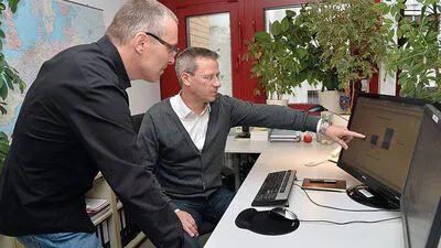 Koordinieren  Vermisstenfälle: Chefinspektor Stefan Mayer und Kontrollinspektor Gerhard Brunner
