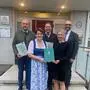 LAbg. Bruno Aschenbrenner, Bürgermeisterin Eva Pickl, Vizebürgermeister Willibald Weitenthaler, Bezirkshauptfrau Nina Pölzl, Gemeindekassier Stefan Steinberger 