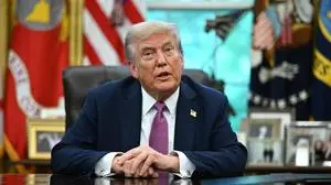 US President Donald Trump speaks to reporters after signing executive orders in the Oval Office of the White House in Washington, DC on September 5, 2025. (Photo by Mandel NGAN / AFP)