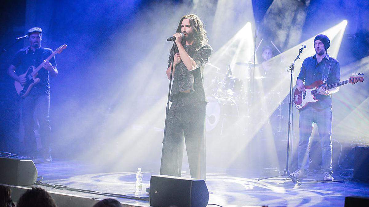 Conchita beim Konzert auf dem Grazer Schloßberg