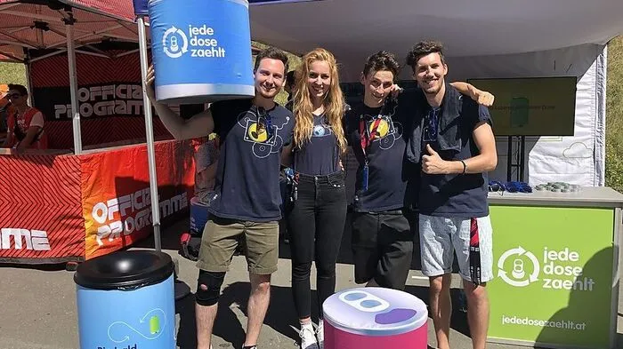 Das Team von "Jede Dose zählt" am Red-Bull-Ring