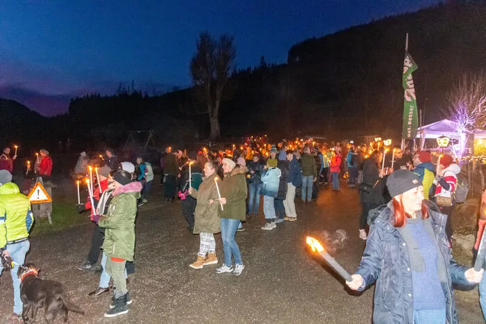 Startpunkt war das Wirtshaus Pierergut. Von dort ging es über die Bürgeralmstraße und einen Waldweg zur "Österreich Höhe", und über den "Vogelweg" zum Vorplatz des Rüsthauses der Feuerwehr Aflenz.