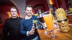 Martin Schlamberger und Emanuel Wolton von der Cocktail-Schule „Bar Stars“
