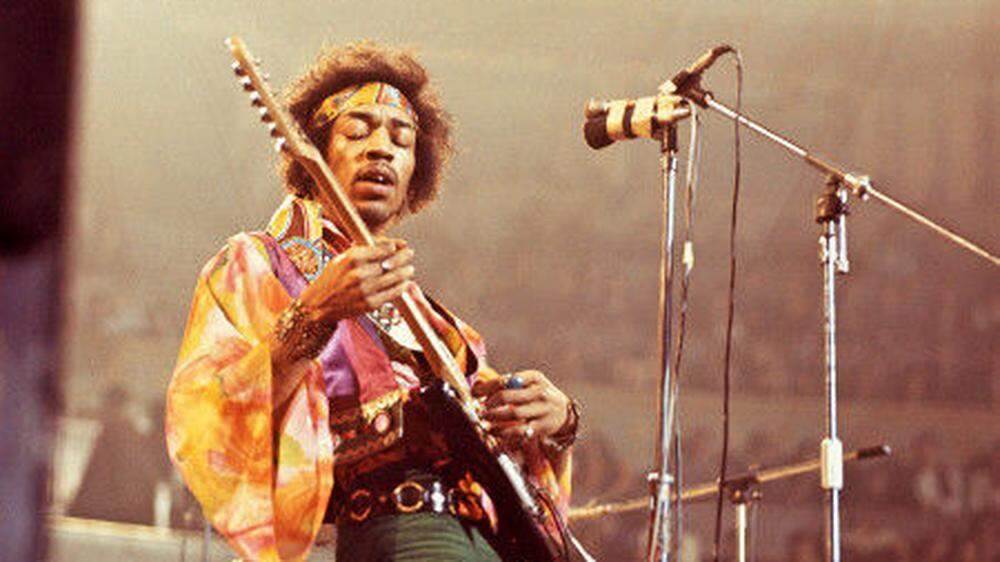 Jimi Hendrix trat in den Sechzigern beim &quot;Woodstock&quot;-Festival auf