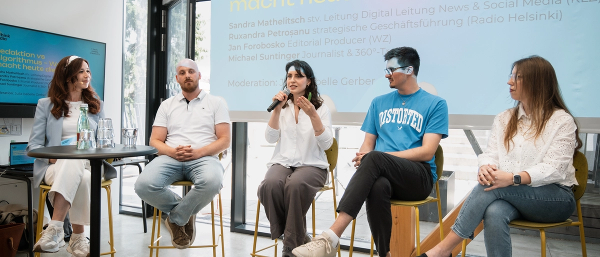 Sandra Mathelitsch (Kleine Zeitung, rechts): „Digital first lautet das Motto“