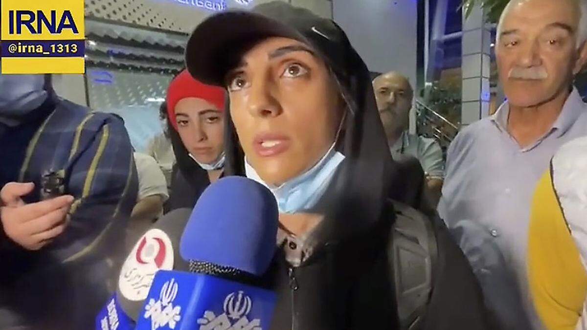Elnas Rekabi zurück in Teheran