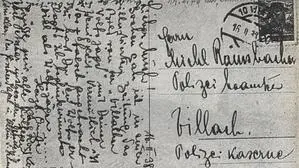 Die Ansichtskarte, über die im Februar 1976 die Kleine Zeitung berichtet hat