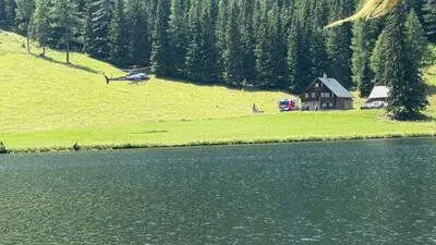 Das Feuer brach beim Etrachsee aus
