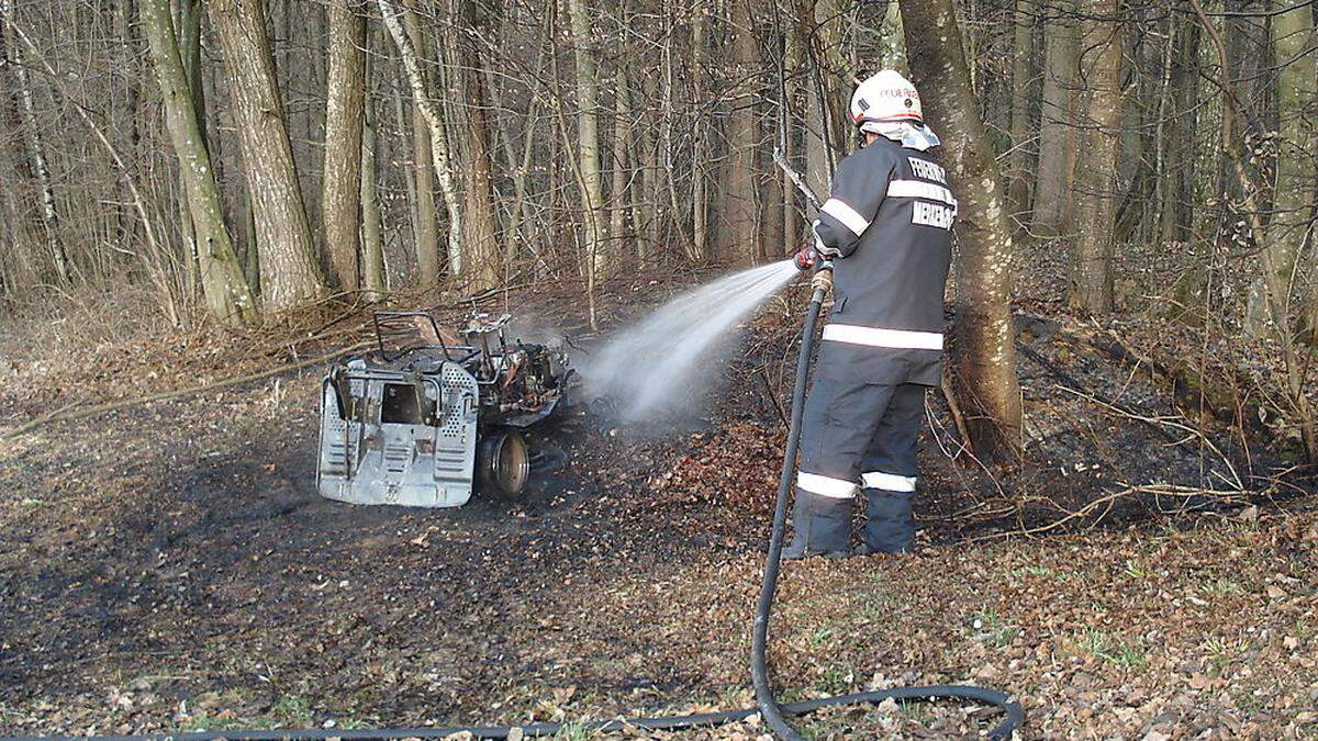 Die Feuerwehr Merkendorf löschte den Brand