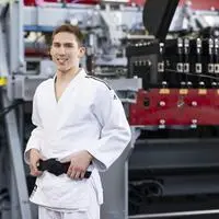 Judoka Christoph Gangl lernt bei EVG den Beruf des Mechatronikers