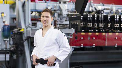 Judoka Christoph Gangl lernt bei EVG den Beruf des Mechatronikers