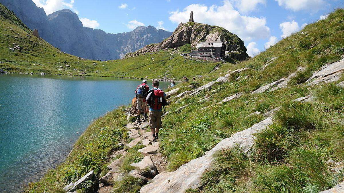 Der Wolayersee auf dem Karnischen Höhenweg