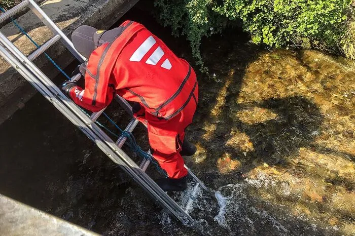 ...einen Einsatz beim Knittelfelder Werkskanal, wo es darum ging, eine Tatwaffe zu finden