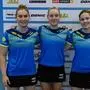 Starkes Trio: Lea Paulin, Katarina Strazar und Aleksandra Vovk (von links) 