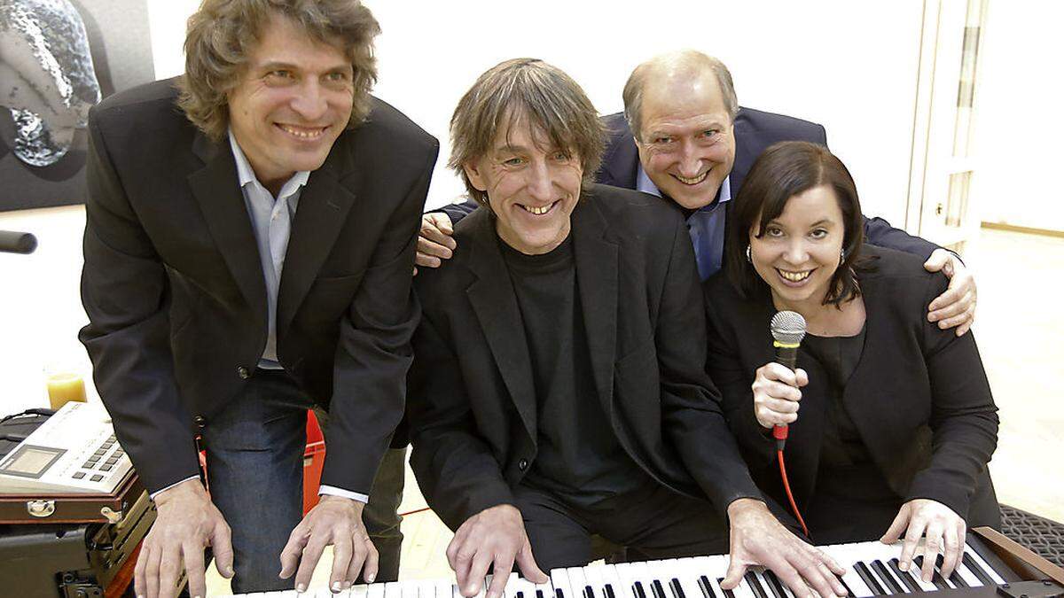 Politik und Musik zum Neujahrsempfang: Michael Johann, Gert Prix, Rolf Holub, Marion Mitsche